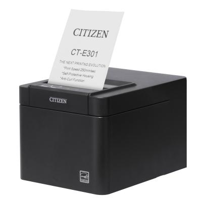Citizen CT-E301, USB, RS232, LAN, 8 Punkte/mm (203dpi), Cutter, schwar