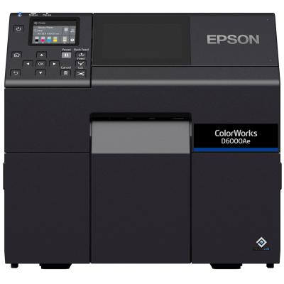 ColorWorks D6000 dye ink, Peeler, Disp., USB, Ethernet, schwarz