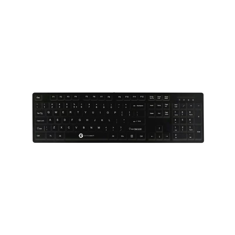 Tastatur GCQ Cleantype®  Easy Protect TKG-105-GCQ-IP68-KGEH-BLACK-USB-DE IP68