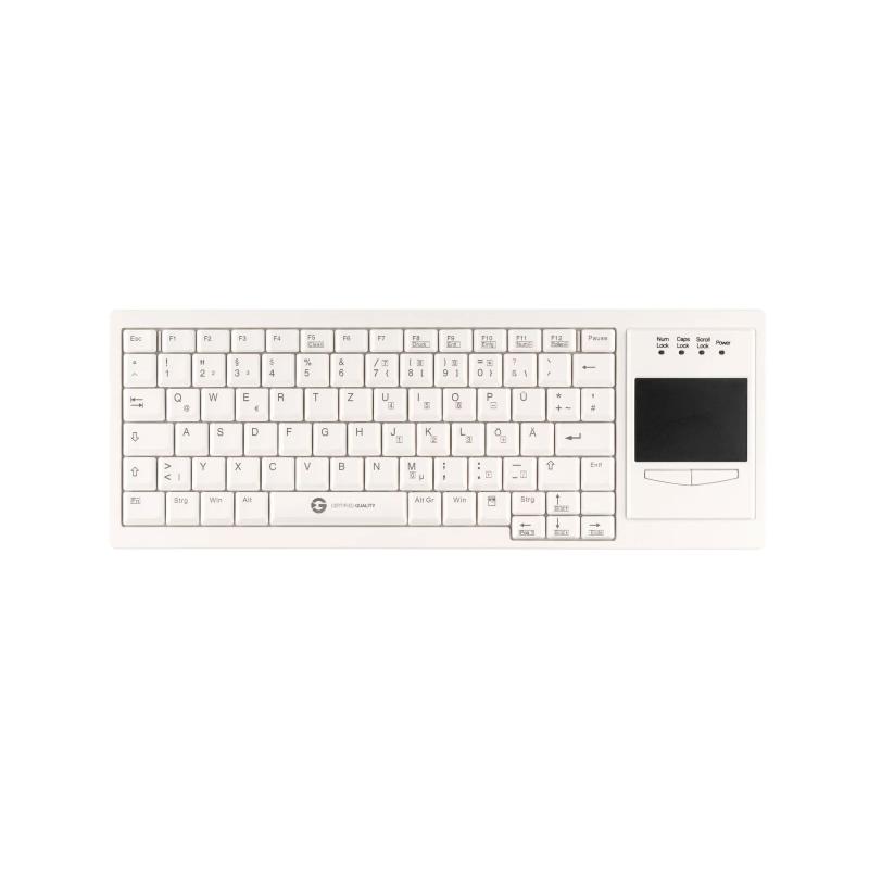 Tastatur Cleantype®  Xtra Touch WL TKL-083-GCQ-TOUCH-RF-WHITE-USB-DE n/a