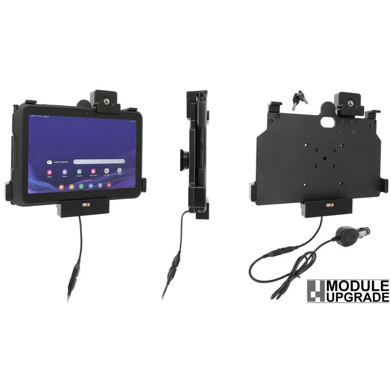 Aktiv Halterung, Bohrung: AMPS, Zigaretten-Adapter 12/24V, abschlie&szlig;bar, inkl.: 2 Schl&uuml;ssel, passend