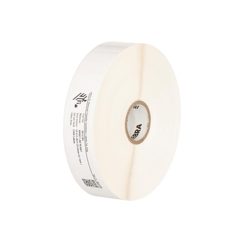 1x Zebra 8000T LAB RESIST 22x18mm AD(127) Kern(25,4) 250 Etiketten/Rolle
