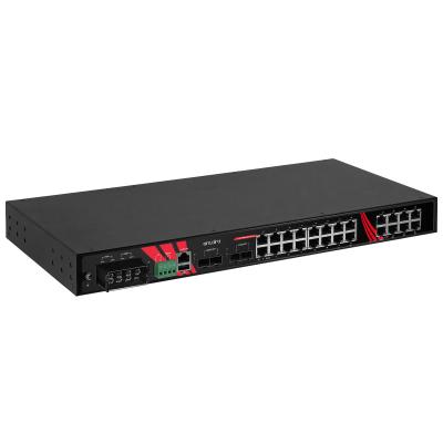 28-Port Industrial Managed Gigabit Ethernet Switch, 24 x 1000T