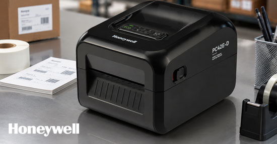 Honeywell PC42E-D: Kompakter Desktop-Etikettendrucker für Kennzeichnungsprozesse in Versand, Lager und Handel